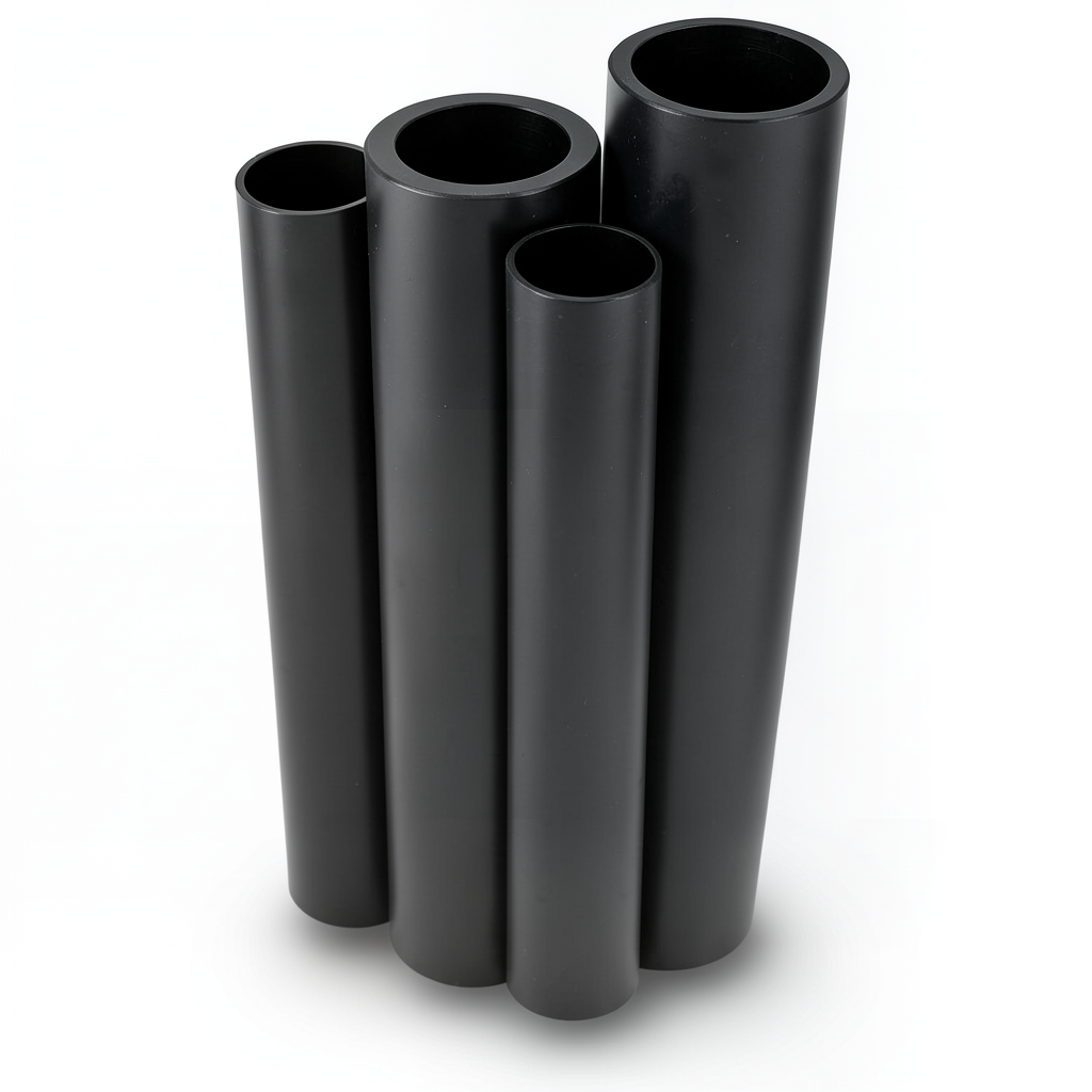 مواسير HDPE PE 63 ضغط 4 بار قطر خارجي 160 مم سمك 6.2 مم لون أسود