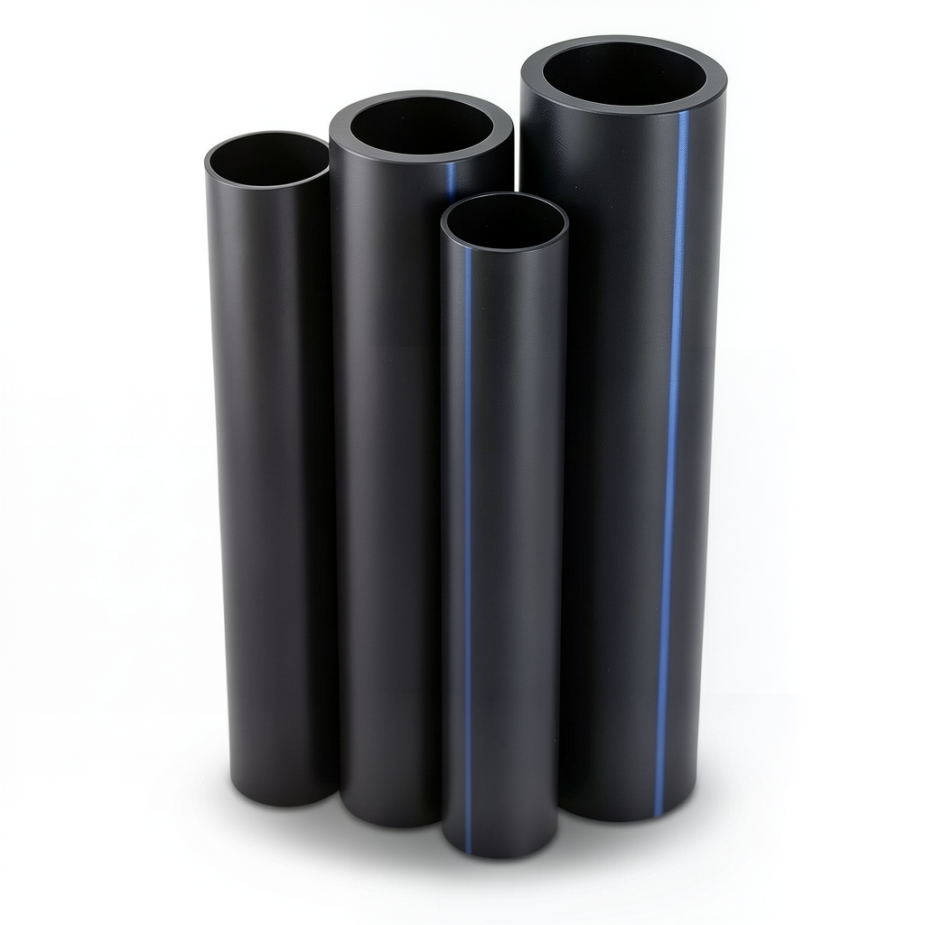 مواسير HDPE الراجحي PE 63 ضغط 4 بار قطر خارجي 200 مم سمك 7.7 مم لون أسود
