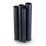 مواسير HDPE PE 63 ضغط 4 بار قطر 225 مم سمك 8.6 مم لون أسود
