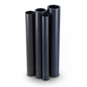 مواسير HDPE PE 63 ضغط 4 بار قطر 225 مم سمك 8.6 مم لون أسود