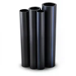مواسير HDPE PE 63 ضغط 4 بار قطر 250 مم سمك 9.6 مم لون أسود