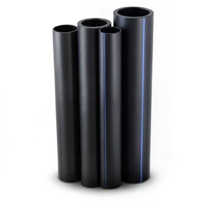 مواسير HDPE PE 63 ضغط 4 بار قطر 250 مم سمك 9.6 مم لون أسود