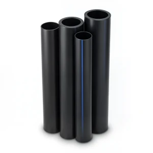 مواسير HDPE PE 63 ضغط 4 بار قطر 225 مم سمك 8.6 مم لون أسود