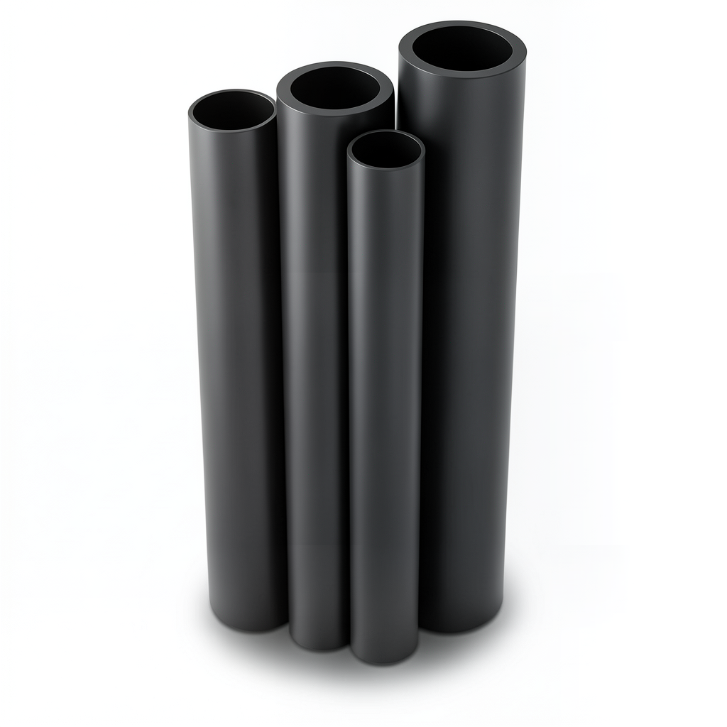 مواسير HDPE PE 63 ضغط 4 بار قطر 250 مم سمك 9.6 مم لون أسود