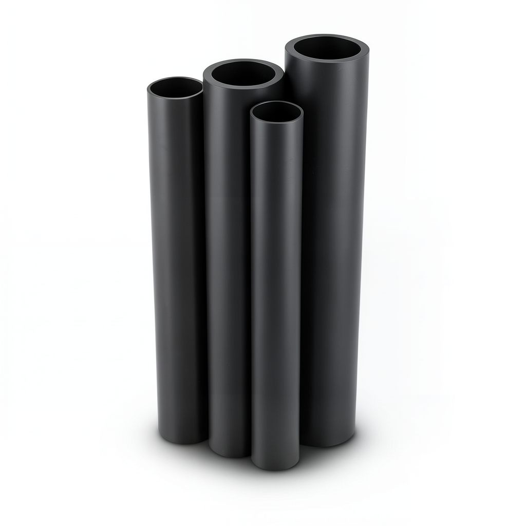 مواسير HDPE PE 63 ضغط 4 بار قطر 355 مم سمك 13.6 مم لون أسود