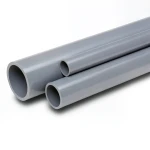 UPVC Pipes Pressure 4 Bar Outside Diameter 250 mm Thickness 4.9 mm Gray