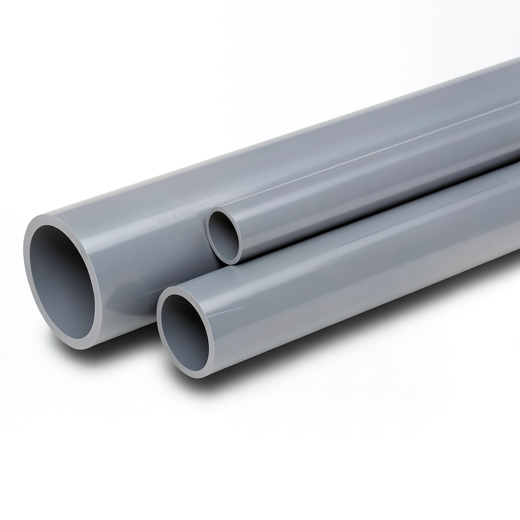 UPVC Pipes Pressure 4 Bar Outside Diameter 250 mm Thickness 4.9 mm Gray