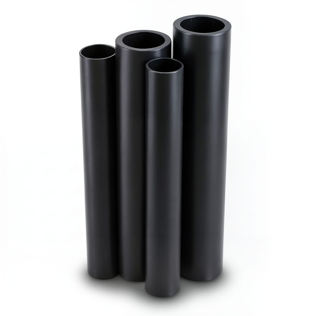 مواسير HDPE PE 63 ضغط 4 بار قطر 355 مم سمك 13.6 مم لون أسود