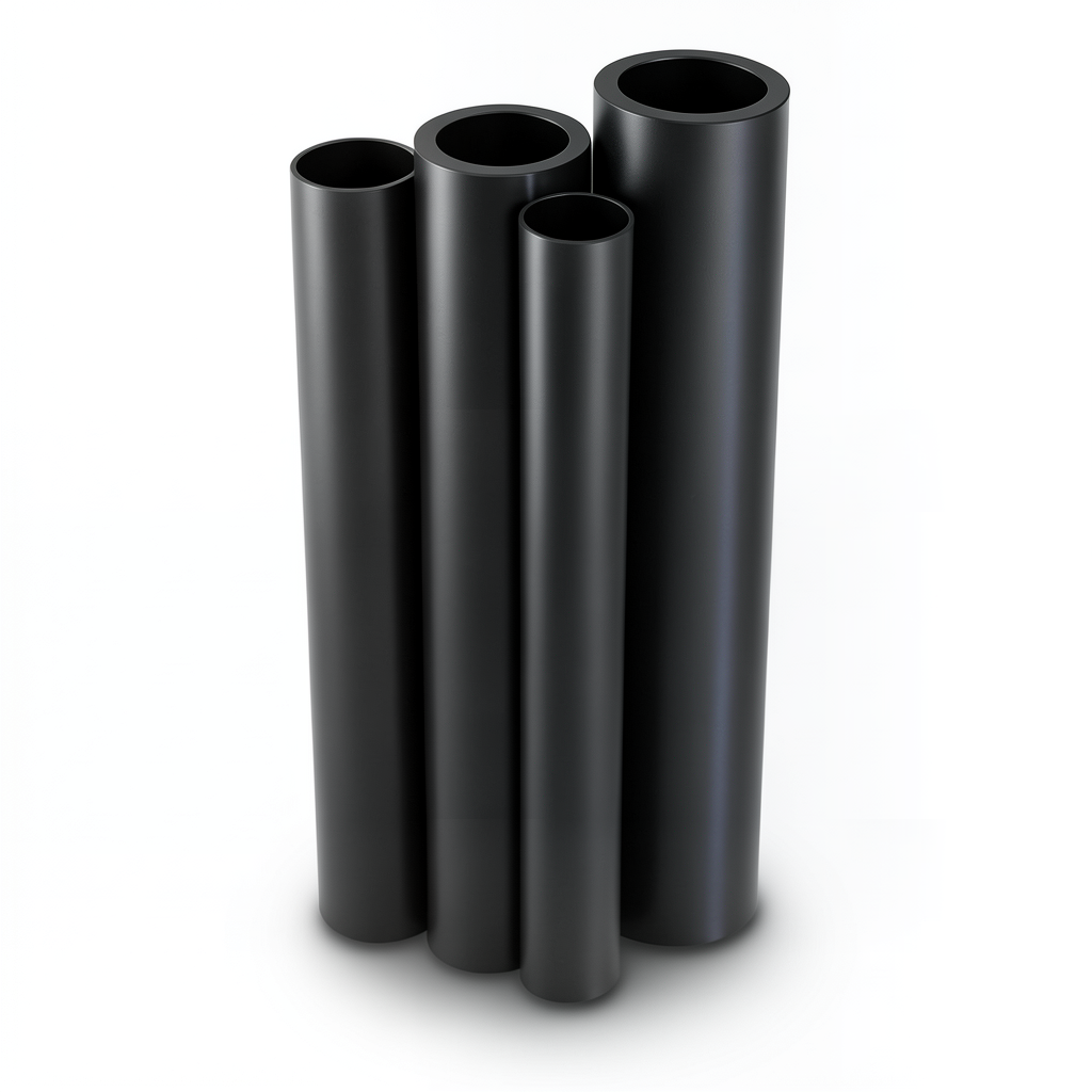 HDPE Pipes PE 63 Pressure 4 Bar Outside Diameter 400 mm Thickness 15.3 mm Black