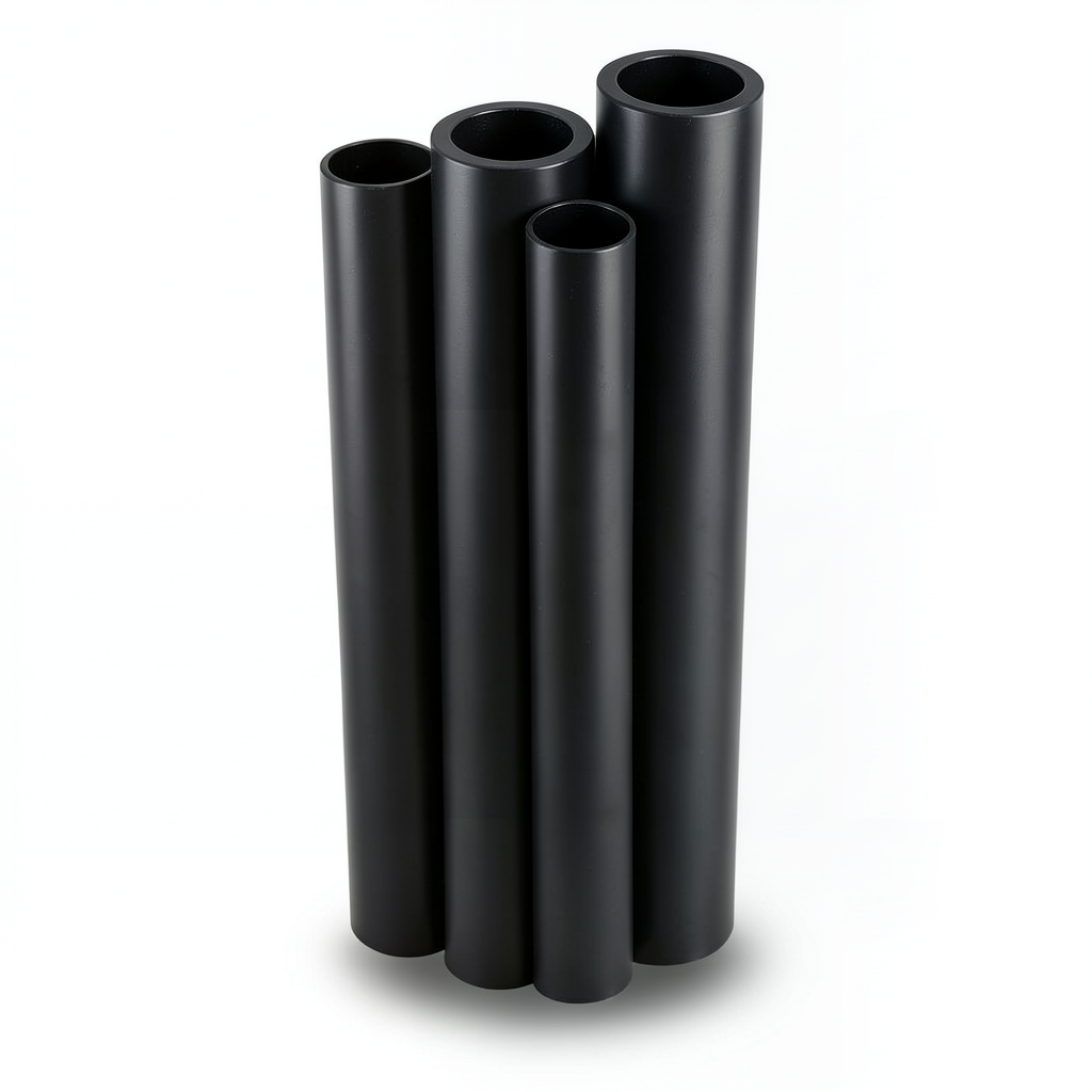 مواسير HDPE PE 63 ضغط 4 بار قطر خارجي 400 مم سمك 15.3 مم لون أسود