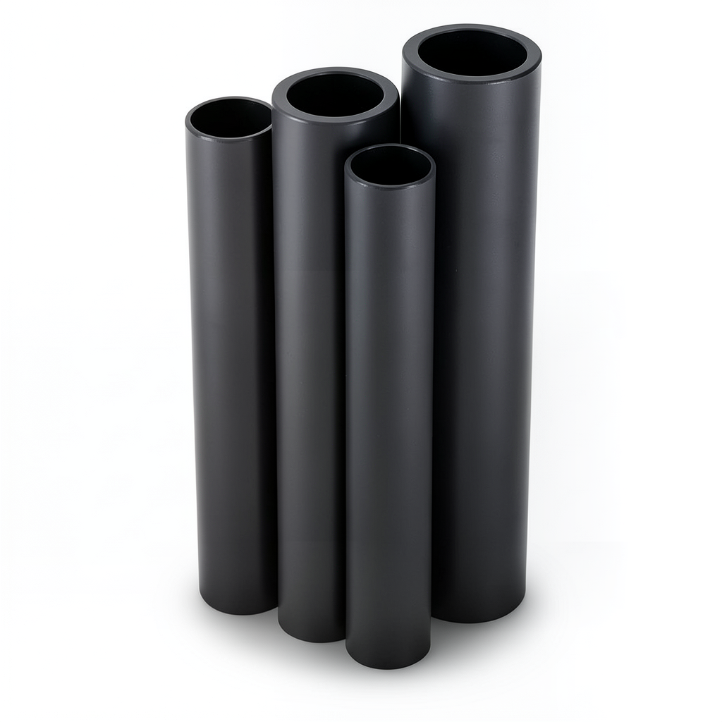 أنابيب HDPE PE 63 ضغط 4 بار قطر خارجي 450 مم سمك 17.2 مم لون أسود
