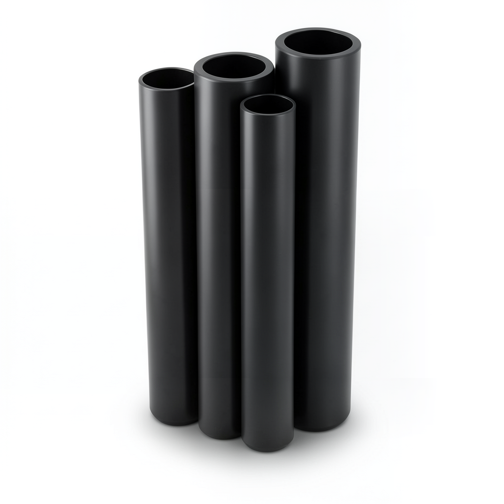 Al-Rajhi HDPE Pipes PE 63 Pressure 4 Bar OD 500 mm Thickness 19.1 mm Black