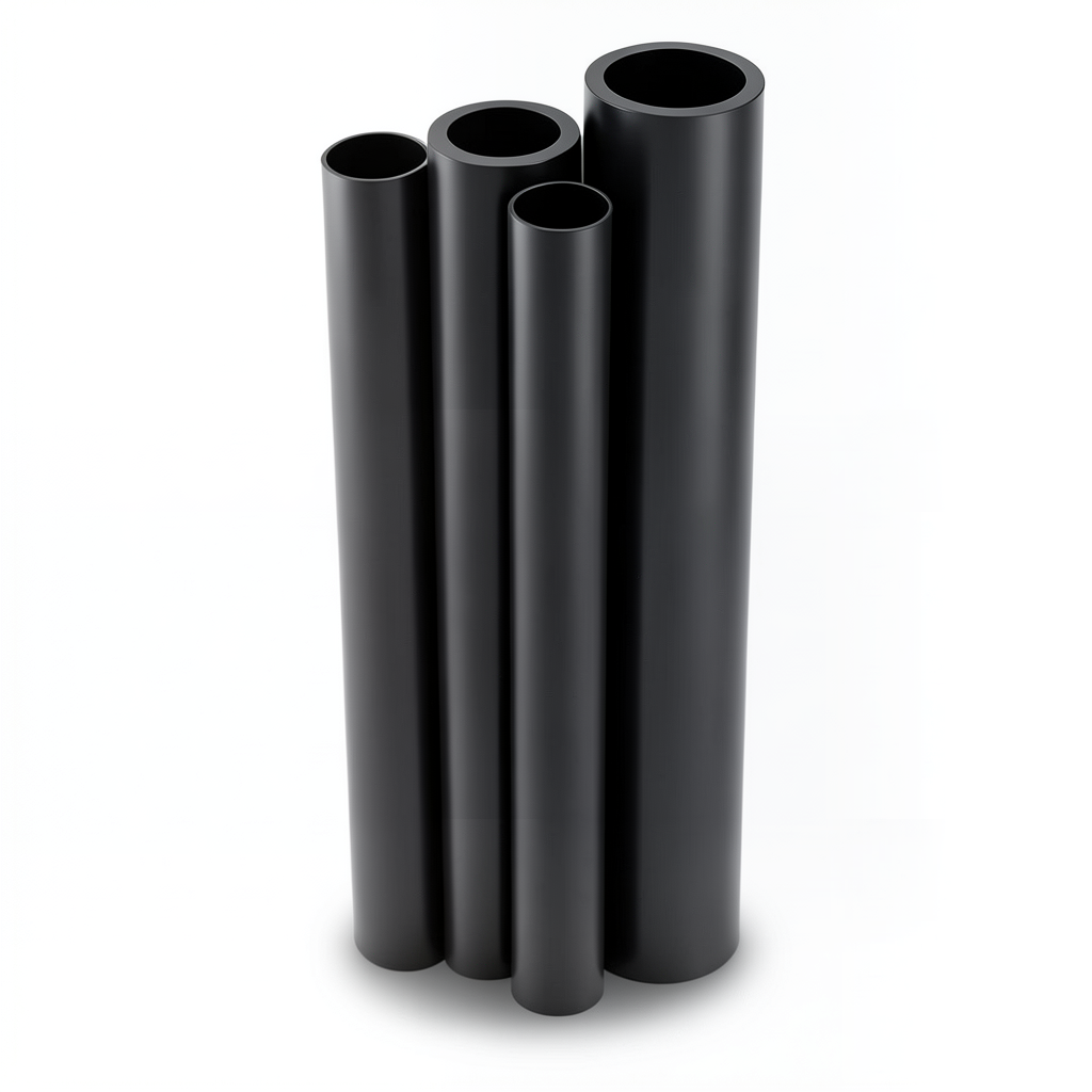 أنابيب HDPE PE 63 ضغط 4 بار قطر خارجي 630 مم سمك 24.1 مم لون أسود