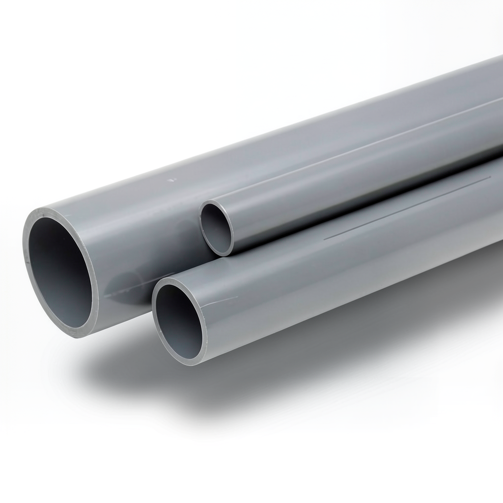 UPVC Pipes Nominal Pressure 4 Bar Outside Diameter 355 mm Thickness 7 mm Gray