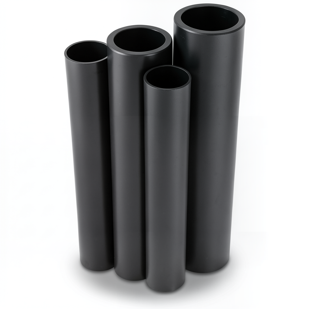 أنابيب HDPE PE 63 ضغط 4 بار قطر خارجي 710 مم سمك 27.2 مم لون أسود