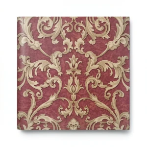Italian Wallpaper 10m×1.06m Reddish Brown, Classic Design