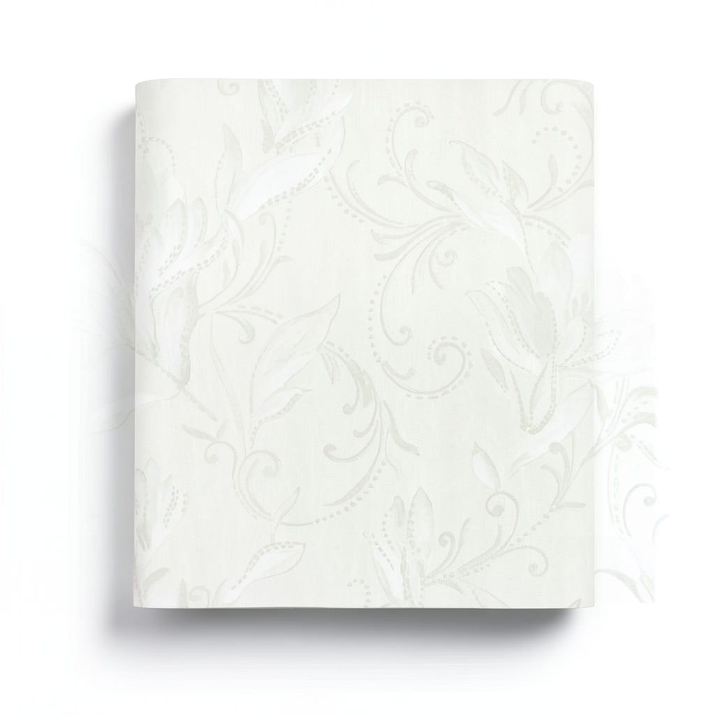 Floral Wallpaper 10m×1.06m Off White Color, Model 83073
