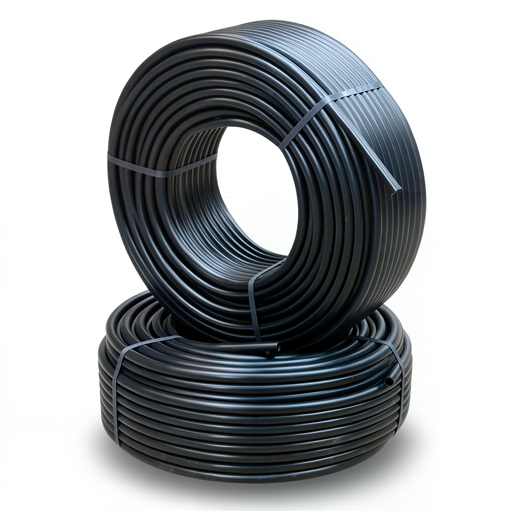 أنابيب HDPE PE 63 ضغط 6 بار قطر خارجي 32 مم سمك 1.8 مم لون أسود