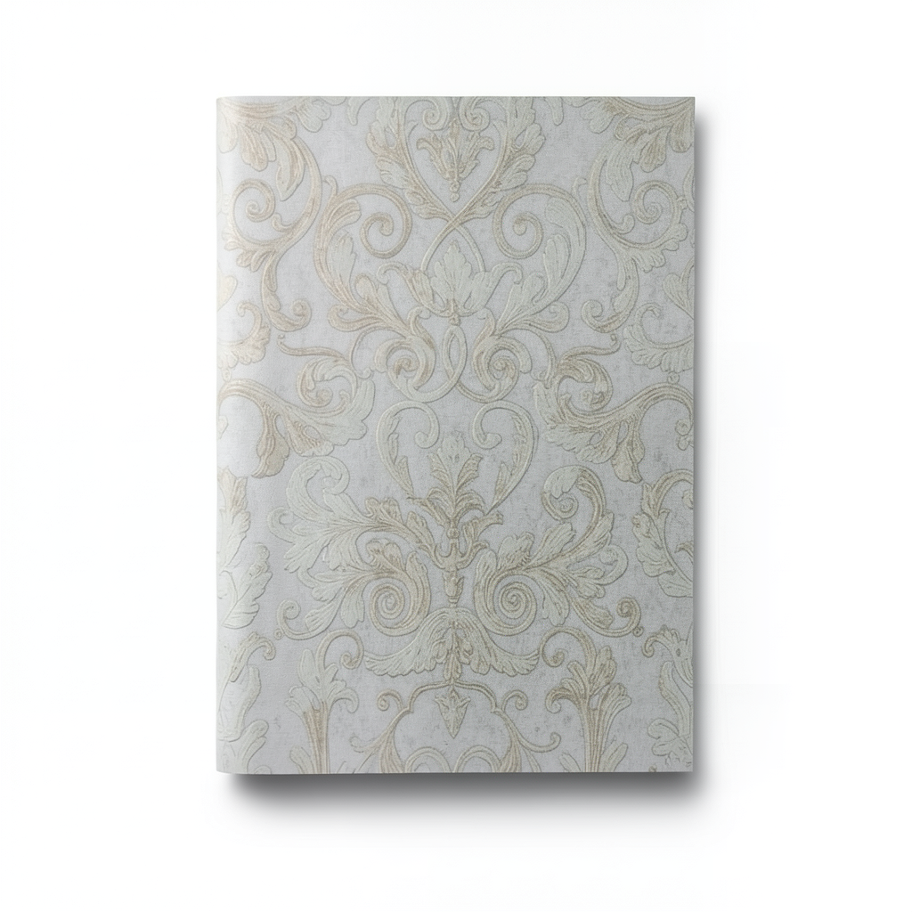 Italian Wallpaper 10m×1.06m Light Gray, Model 85003