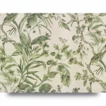 Italian wooded Wallpaper, Size 10m×1.06m, beige with green Color, Model Z21839