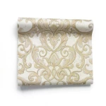 Italian Wall Covering Beige Color, 10m Length, 1.06m Width, Model 85007