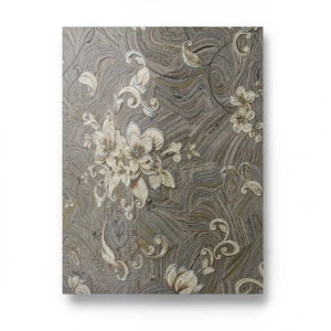 Patterned Wall Covering 10m x 1.06m Dark Beige Color, Model 84003