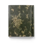 Italian Patterned Wallpaper 10m×1.06m Dark Olive Green, Model 84004