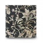  Wooded Wallpaper, black with beige Color, Length 10m, Width 1.06m, Model Z21836