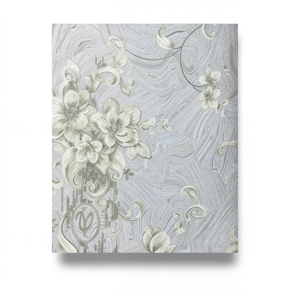 Patterned Wall Covering 10m x 1.06m Gray Color, Model 84011