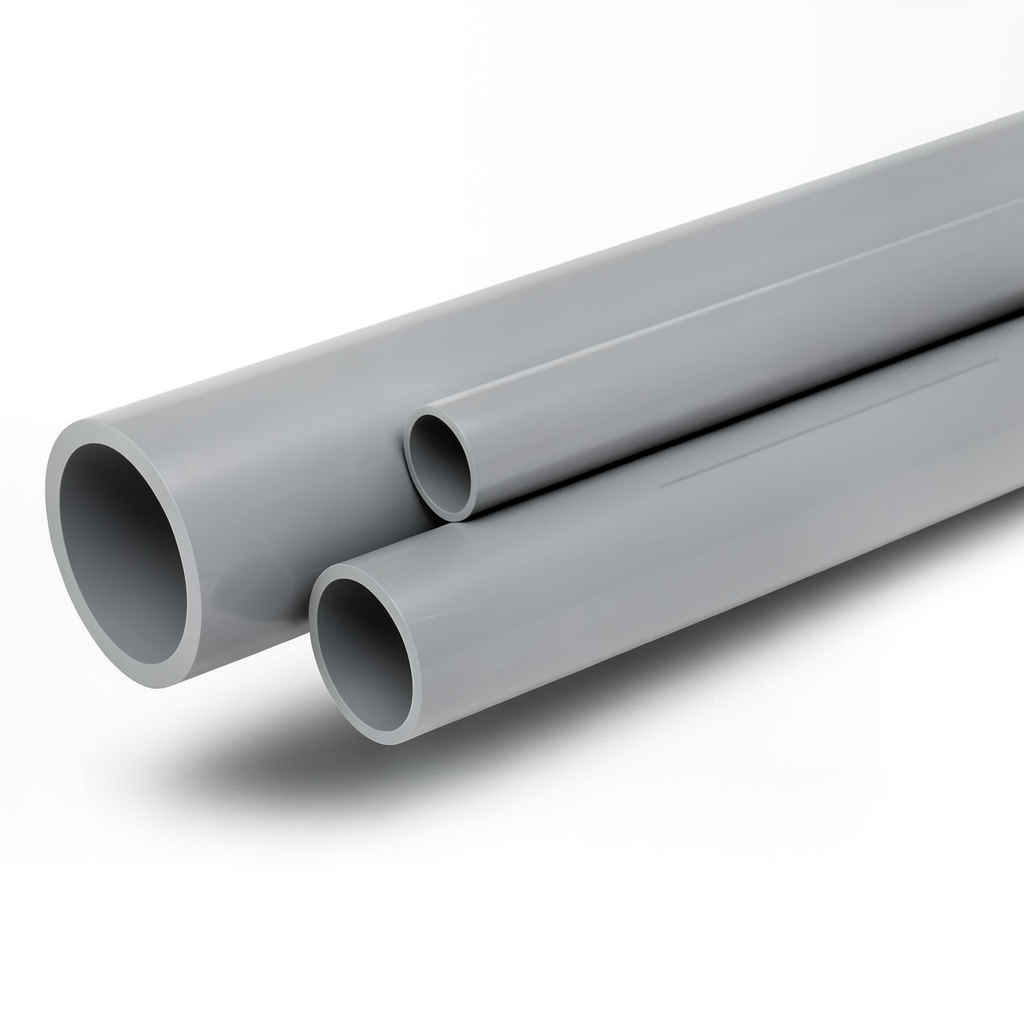 UPVC Pipes Pressure 16 Bar Outside Diameter 125 mm Thickness 9.3 mm Gray