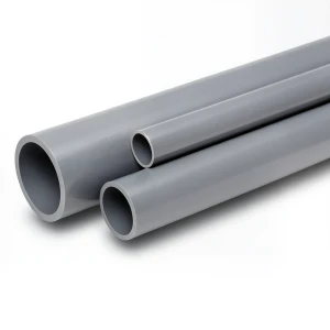 مواسير UPVC ضغط 16 بار قطر خارجي 160 مم سمك 11.9 مم لون رمادي