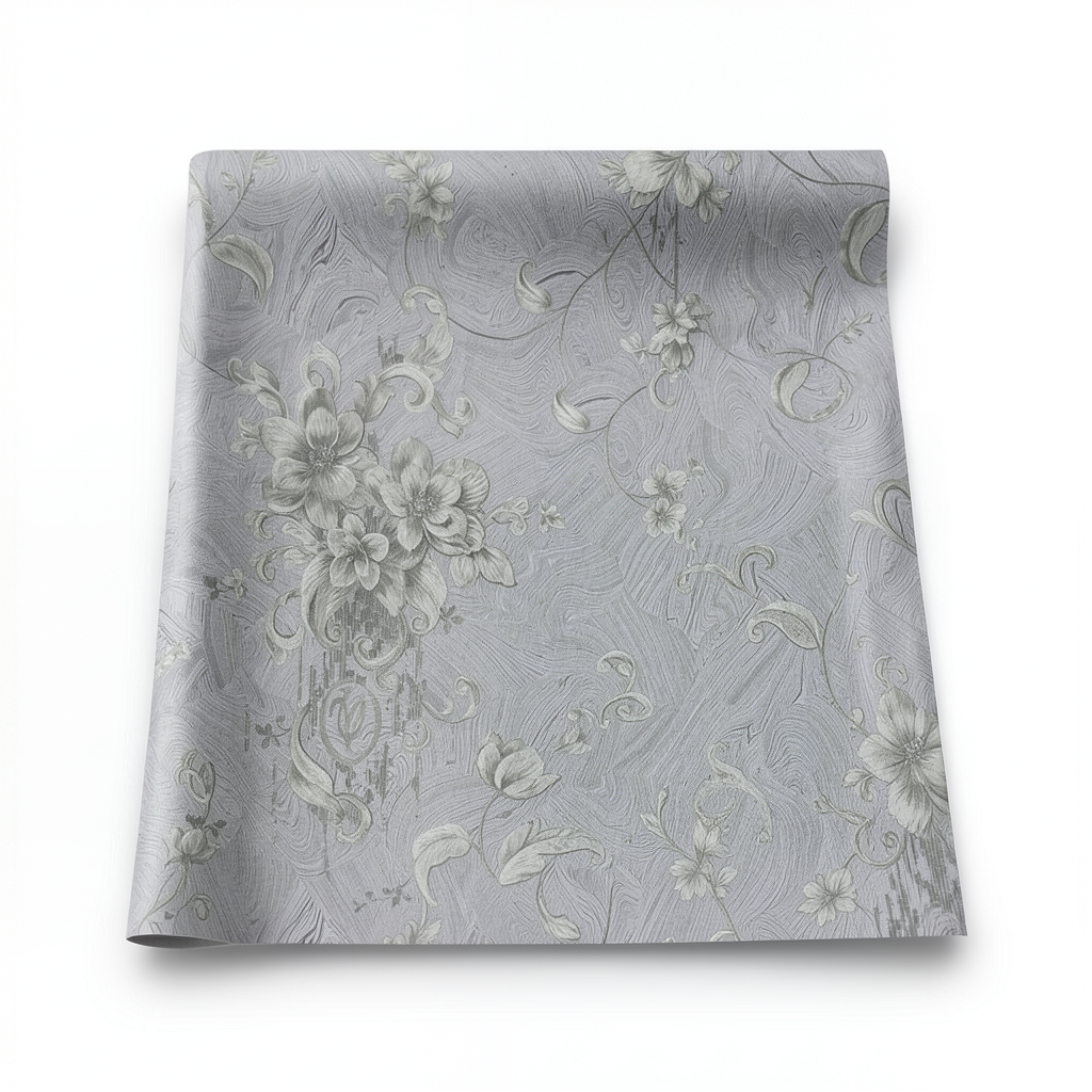 Patterned Wall Covering 10m x 1.06m Gray Color, Model 84011