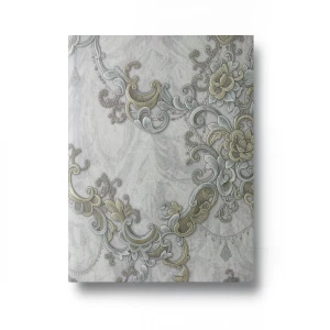 Italian Wall Covering 10m×1.06m Gray with Beige, Model 85028