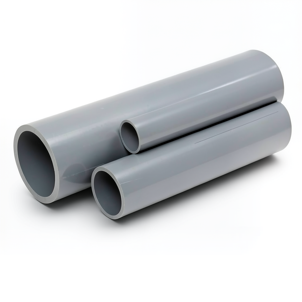 UPVC Pipes Nominal Pressure 4 Bar Outside Diameter 355 mm Thickness 7 mm Gray