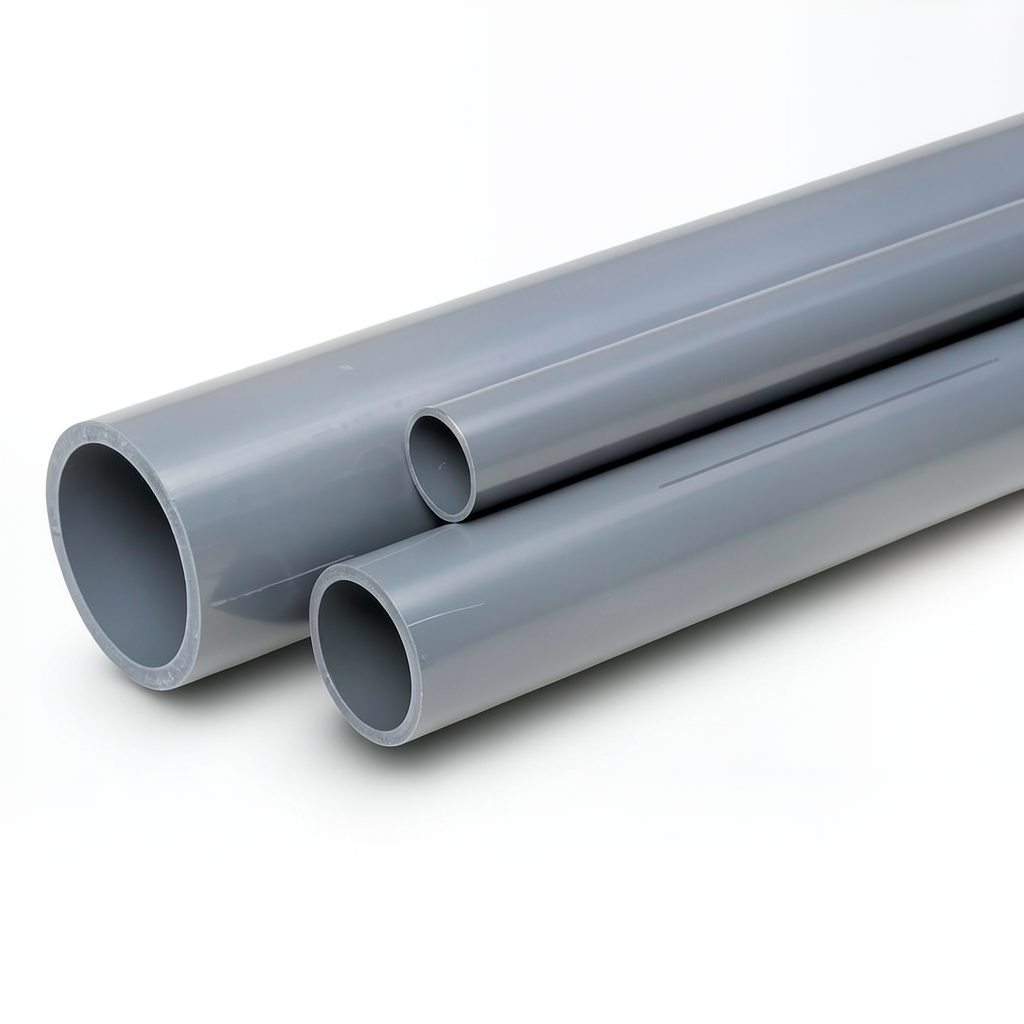 UPVC Pipes Nominal Pressure 4 Bar Outside Diameter 355 mm Thickness 7 mm Gray