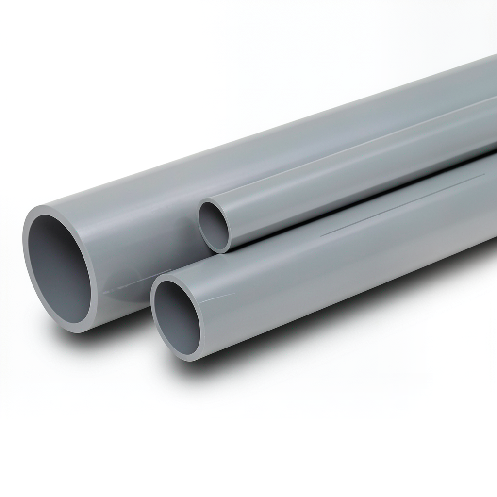 UPVC Pipes Pressure 6 Bar Outside Diameter 355 mm Thickness 10.4 mm Gray