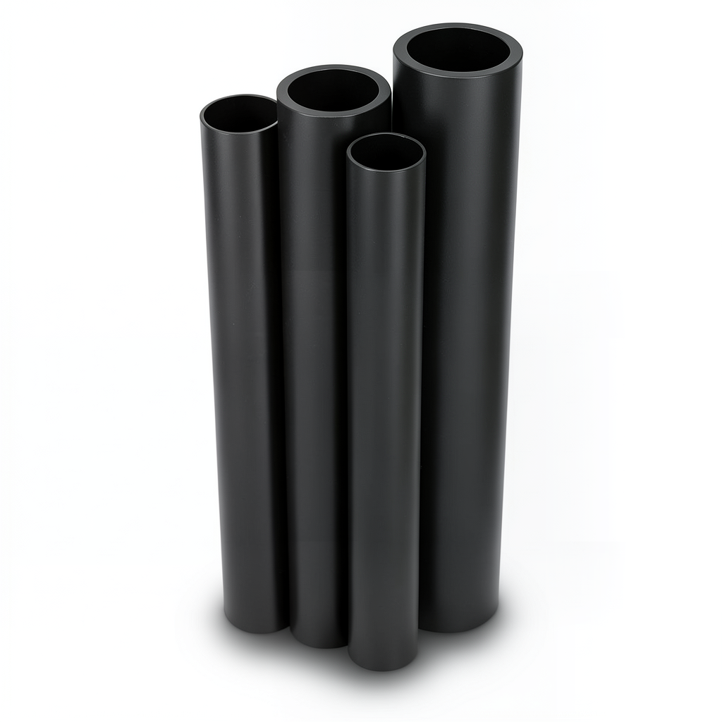 أنابيب HDPE PE 63 ضغط 4 بار قطر خارجي 710 مم سمك 27.2 مم لون أسود