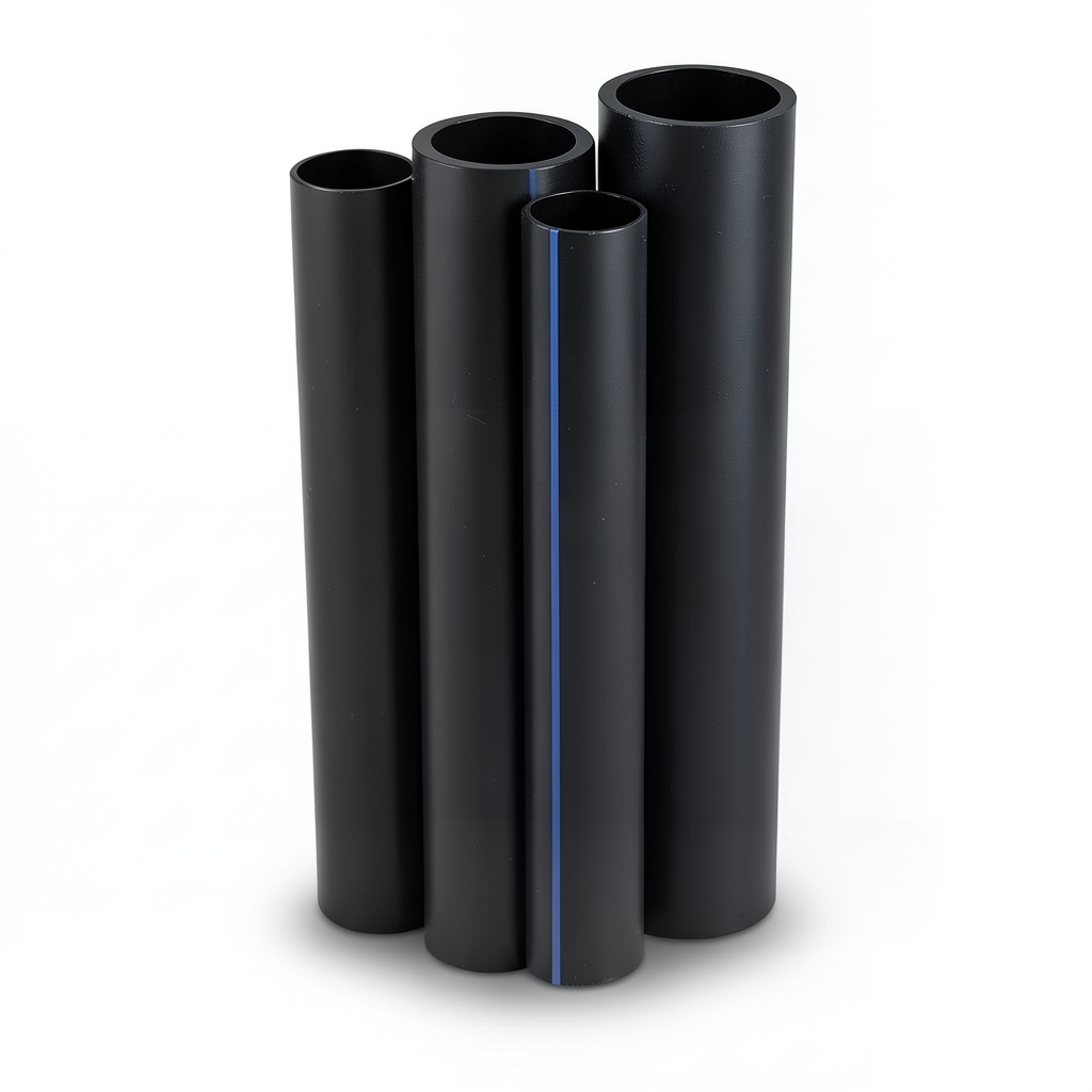 Al-Rajhi HDPE Pipe PE 63 Schedule 4 Bar 800 mm OD 30.6 mm Thickness Black