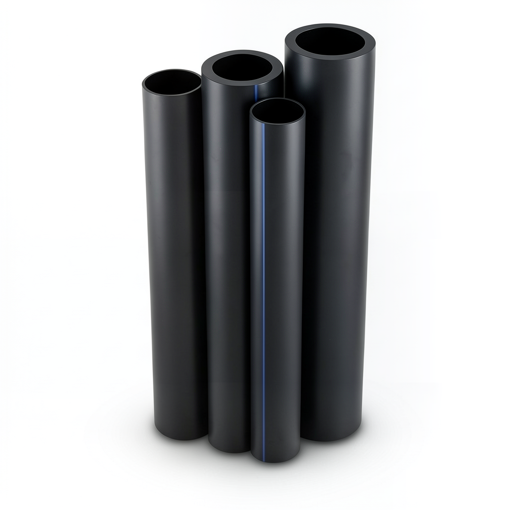 Al-Rajhi HDPE Pipes PE 63 Pressure 4 Bar Diameter 900 mm Thickness 34.4 mm Black