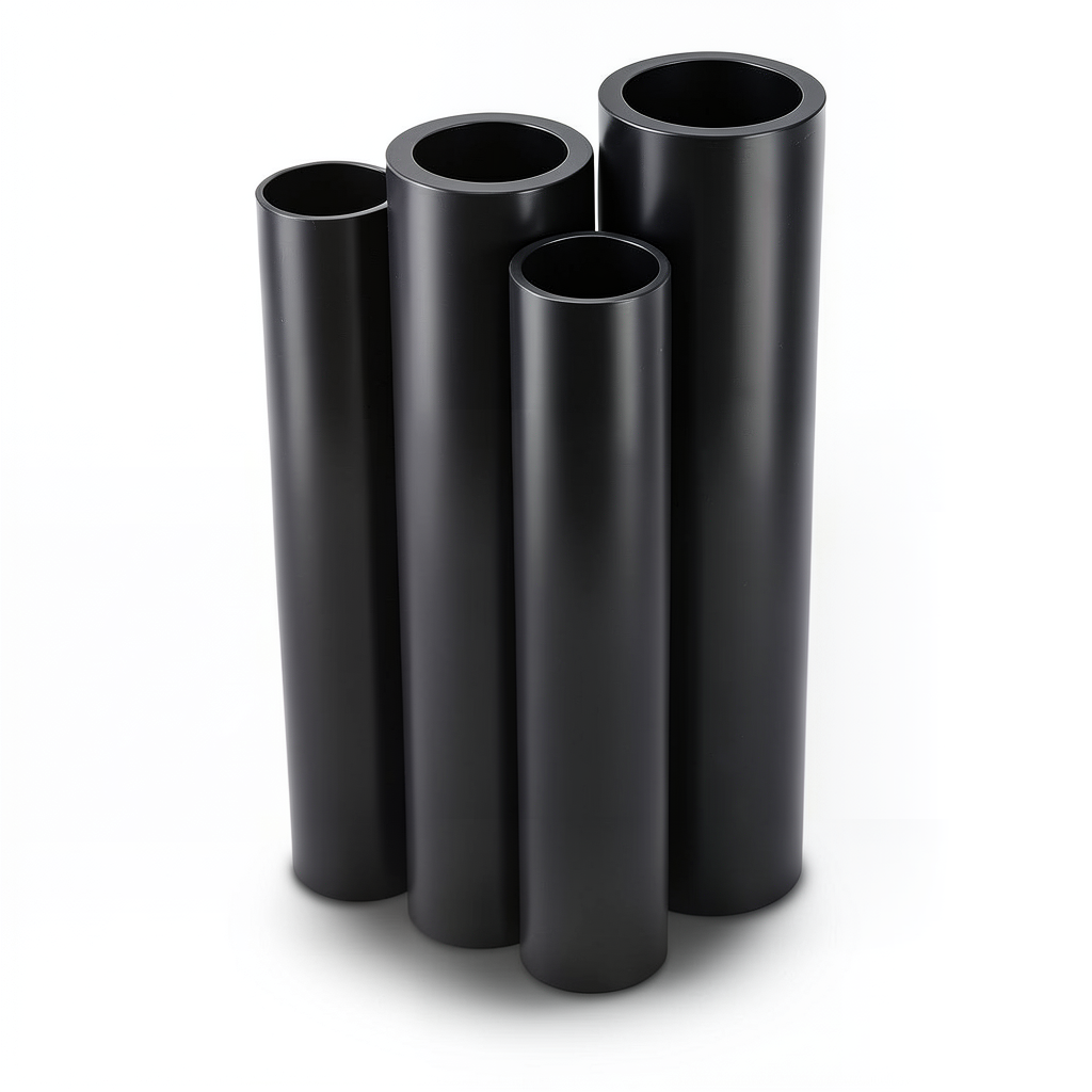 HDPE Pipes PE 63 Pressure 4 Bar Outside Diameter 1600 mm Thickness 61.2 mm Black