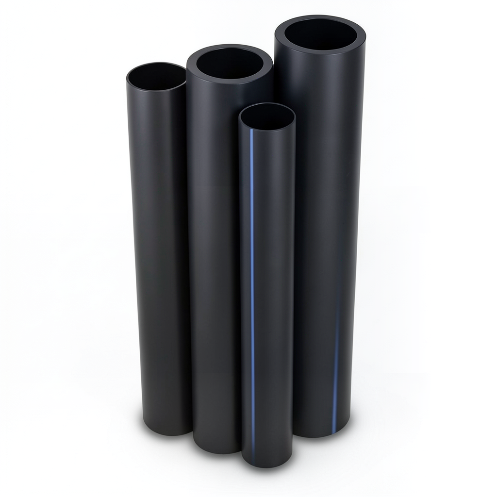 أنابيب HDPE PE 63 ضغط 4 بار قطر خارجي 1600 مم سمك 61.2 مم لون أسود