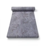 Italian Patterned Wallpaper 10m×1.06m Gray with Purple, Model 84030