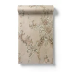 Italian Wall Covering Beige Color, 10m Length, 1.06m Width, Model 85030