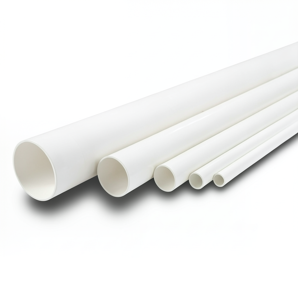 مواسير UPVC جدول 40 مقاس ¼ 1 إنش سمك 3.56 مم لون أبيض