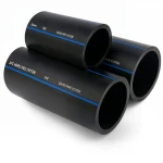 SPS HDPE Pipe PE 100 Pressure 10 Bar Outside Diameter 50 mm Thickness 3 mm Black Color