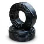 أنابيب HDPE PE 63 ضغط 6 بار قطر خارجي 75 مم سمك 4.3 مم لون أسود