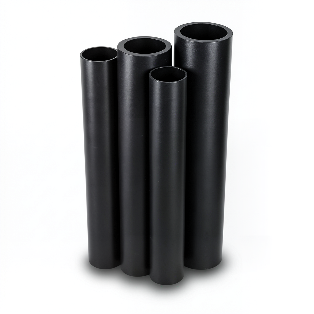 HDPE Pipes PE 63 Pressure 6 Bar Outside Diameter 160 mm Thickness 9.1 mm Black