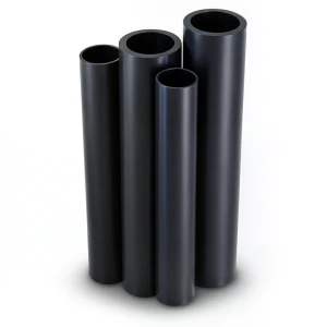 مواسير HDPE بولي ايثيلين عالي الكثافة PE 63 ضغط 6 بار قطر خارجي 180 مم سمك 10.2 مم لون أسود