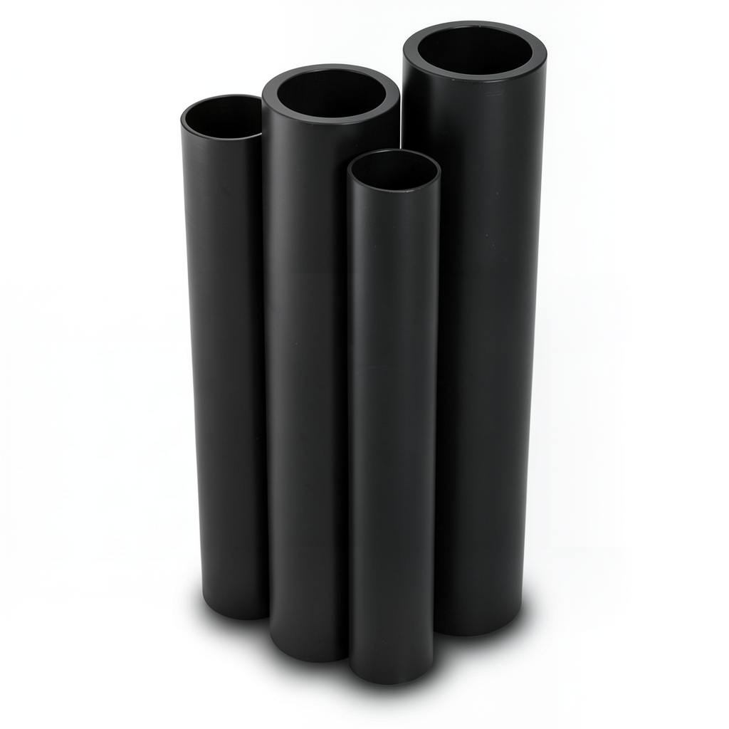 HDPE Pipes PE 63 Pressure 6 Bar Outside Diameter 200 mm Thickness 11.4 mm Black