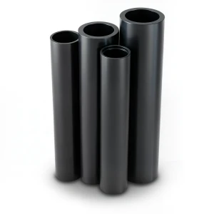 مواسير HDPE PE 63 ضغط 6 بار قطر 225 مم سمك 12.8 مم لون أسود